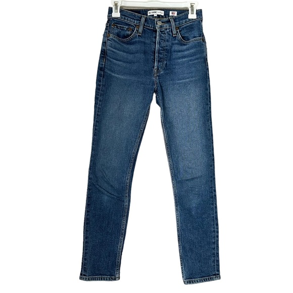 Re/Done Denim - Re/Done 90s High Rise Ankle Crop Jeans 24 Button Fly